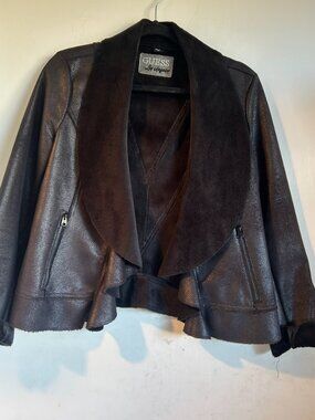 Guess LA - Black Lined Faux Leather Jacket